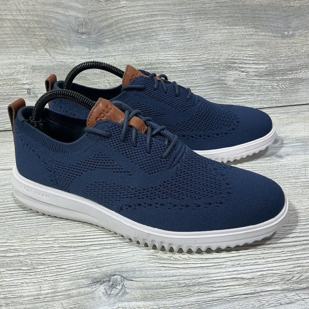 Cole Haan Grand Stitchlite Wing Ox Blue Knit Lace-Up Sneaker Men's US 8 M C37369